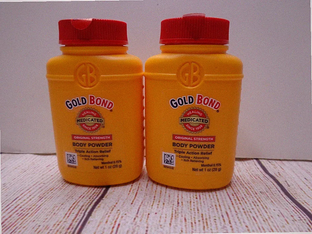 2x Gold Bond Body Powder Original Strength WITH TALC 1oz Travel Size