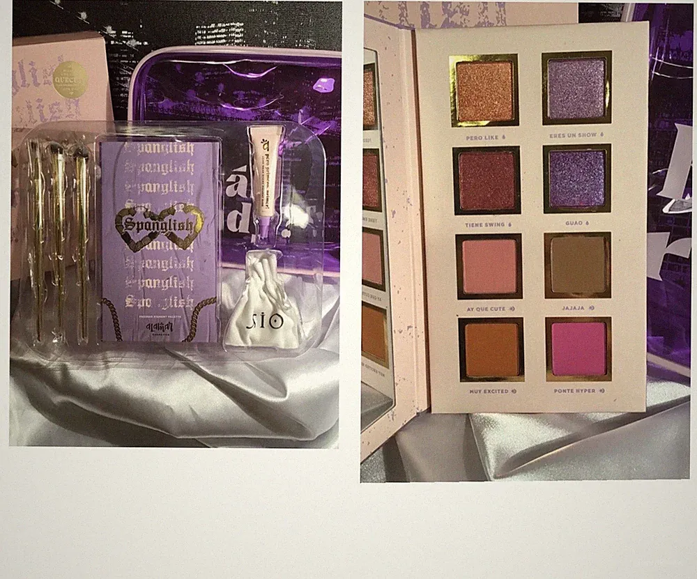 Alamar Cosmetics Spanglish Eyeshadow Palette GIFT SET Original Packaging NEW
