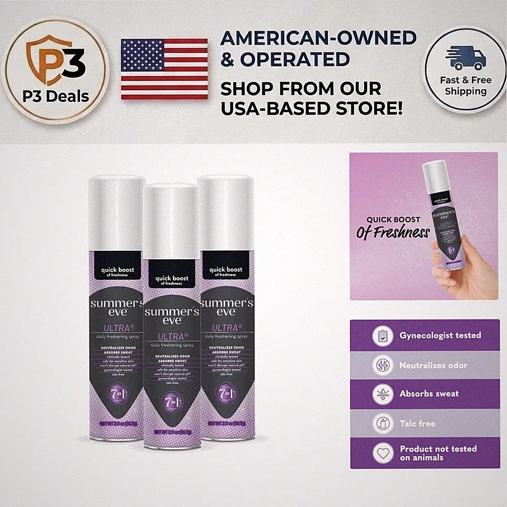 Daily Feminine Care Spray - Ultra Scent, Gynecologist-Tested, 3 Pack