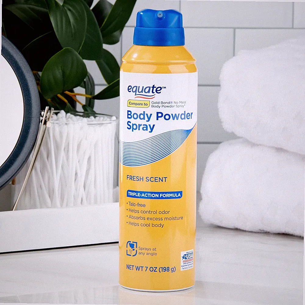 Equate Body Powder Spray, Fresh Scent, 10 oz