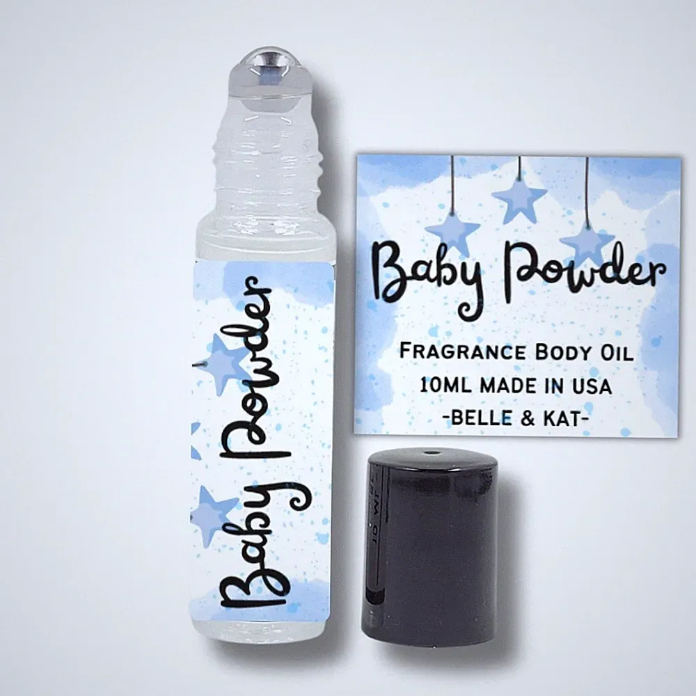 Fragrance Body Oil Roll-On Scented Baby Powder (Classic) - 0.33 Fl Oz (10ml)