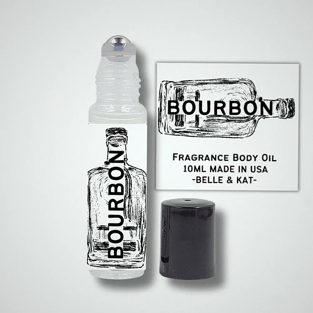 Fragrance Body Oil Roll-On Scented Bourbon - 0.33 Fl Oz (10ml)