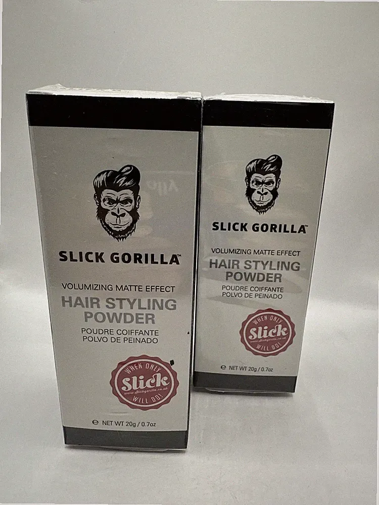 Slick Gorilla Hair Styling Powder, 0.7 oz Each (lot If 2) EXP 01/2028 NEW Sealed