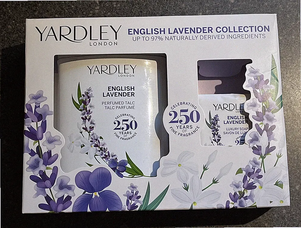Yardley ENGLISH LAVENDER COLLECTION Perfumed Talc (7 oz) & Luxury Soap (3.5 oz)